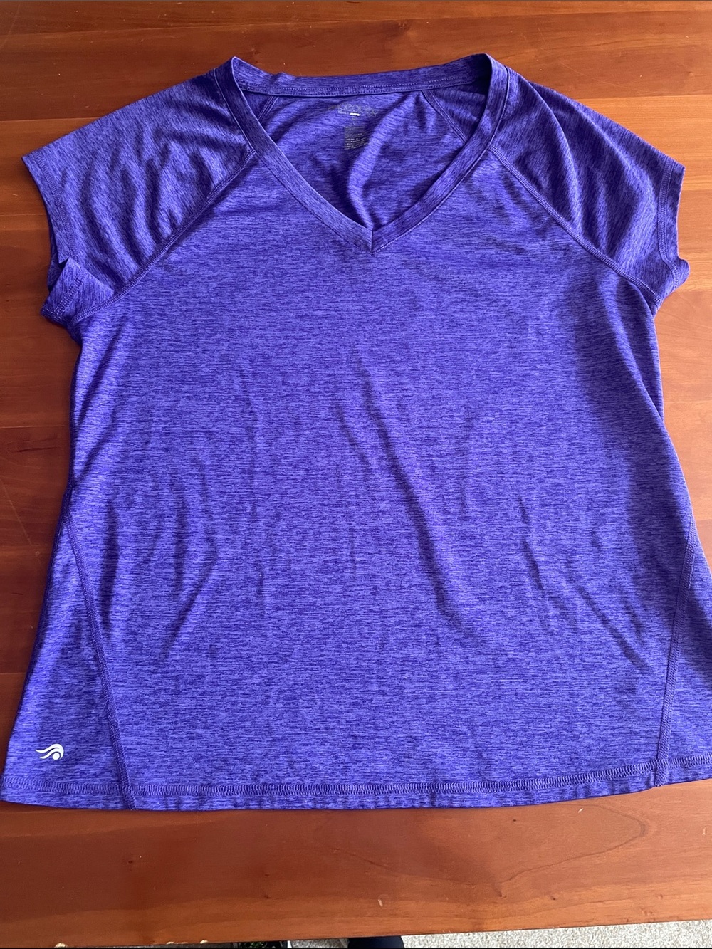 Women's Purple Heather V-Neck Active Tee